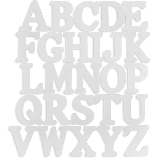 Rustic Wooden Alphabet Letters (6 Inches, White, 26-Pack) - Bed Bath ...