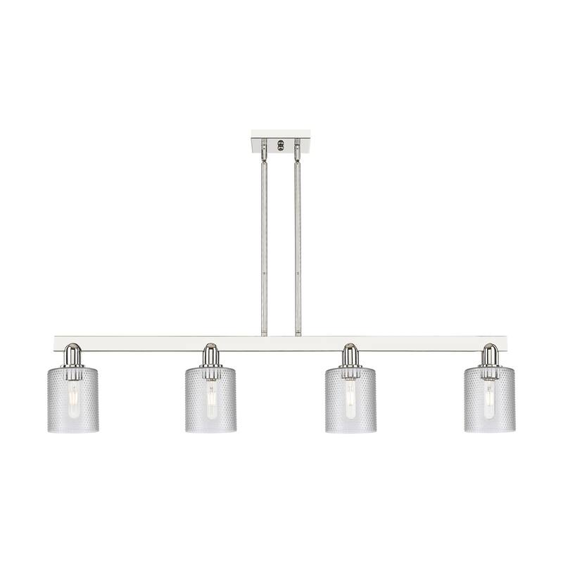 Innovations Lighting Endless Possibilities Arcadia - Cobbleskill - 4 Light 48" Stem Hung Island Light - Clear/Polished Nickel