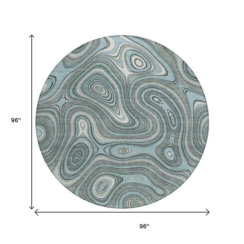 HomeRoots Geometric Transitional Rectangle Outdoor Rug