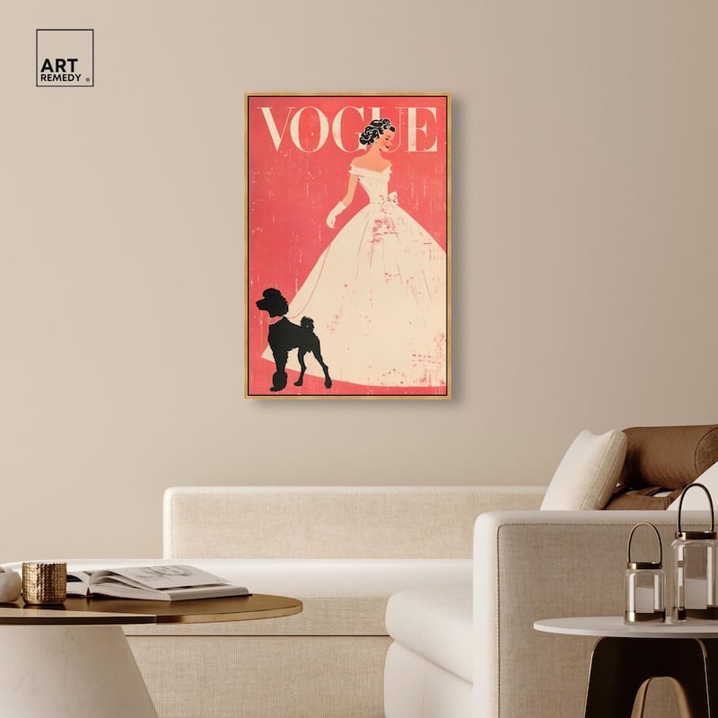Red and Ivory Cover Canvas by Art Remedy
