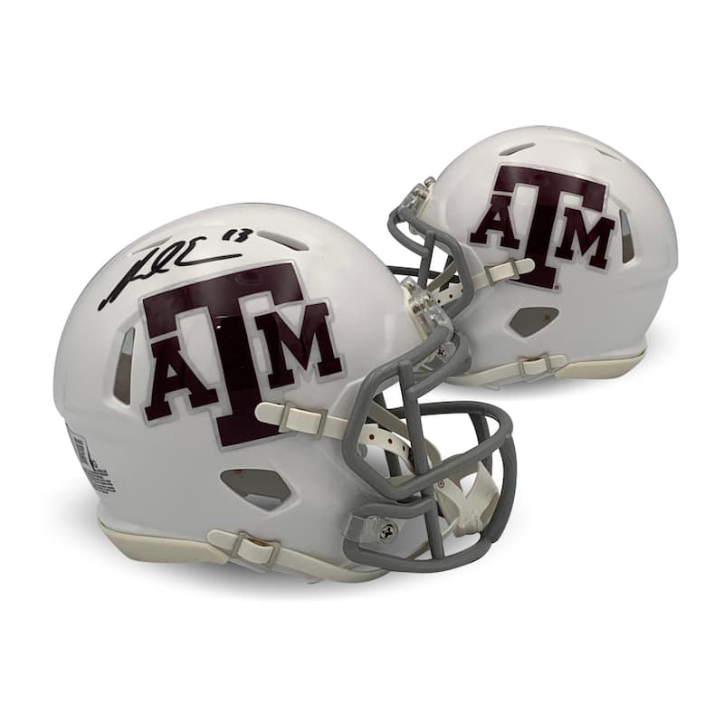 Mike Evans Autographed Texas A&M Aggies Signed Football Mini Helmet Beckett COA White - 8'6" x 11'6"