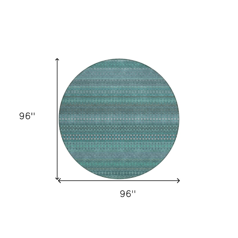 Almove Stripe Weather Resistant Blended Style Outdoor Rug