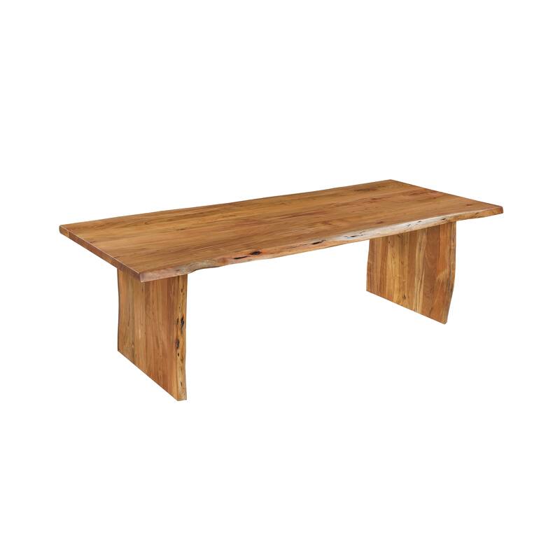 Cedar Live Edge Solid Wood Dining Table - 84" - Brown