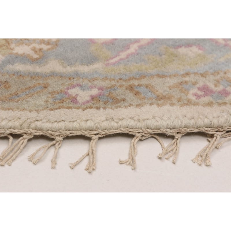 ECARPETGALLERY Hand-knotted Royal Oushak Cream Wool Rug - 6'0 x 6'0