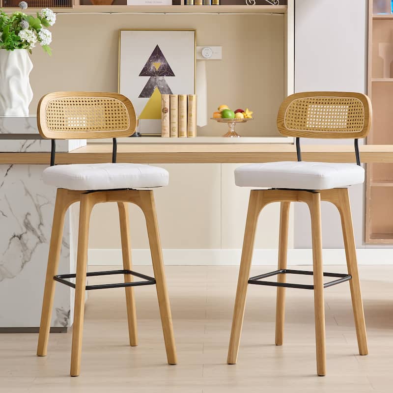 Swivel Bar Stool Set of 2/3/4 with Back Support
