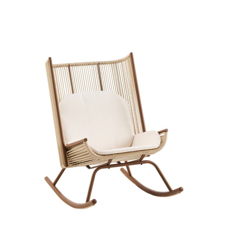 Christopher Knight Home - Modern Outdoor Rocking Chair with PE Rattan and High Back