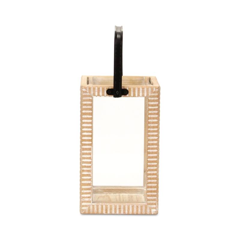 Aber Ridge Patterned Wood Lantern