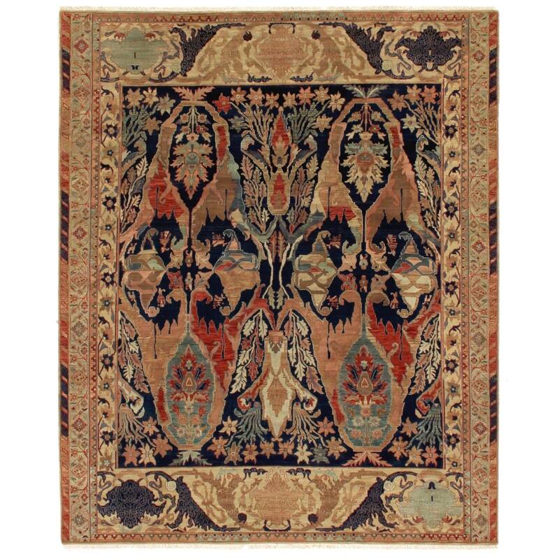 Exquisite Rugs Empire Beige / Multi New Zealand Wool Rug (6' x 9'). - 6' x 9'