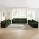 preview thumbnail 9 of 162, Cloud Chenille Upholstered Modular Sectional Sofa with DIY Combination Design Green 3-Seater Sofa+2-Seater Sofa*2