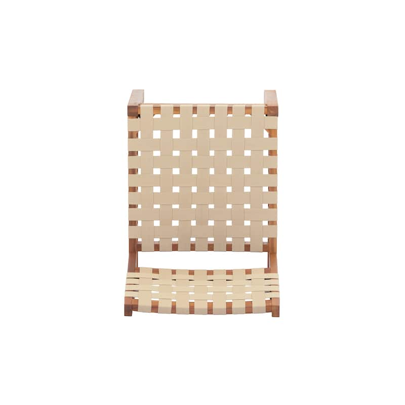 Christopher Knight Home - Orla Outdoor Acacia Wood Dining Set with Woven Rope Side Chairs & Rectangular Slat Table