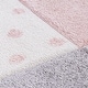 preview thumbnail 2 of 4, Kids Rug Checkered with Rainbows & Hearts in Pink White