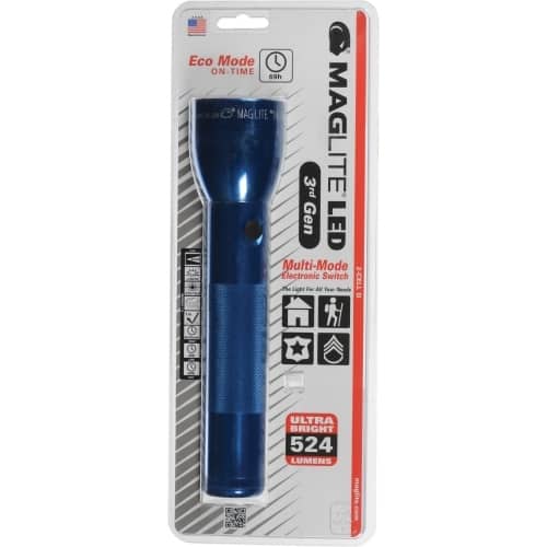 MagLite ML300L-S2116 Mag-Lite ML300L 2-Cell D LED Flashlight - D - Blue ...