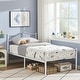 preview thumbnail 6 of 21, VECELO Modern Twin Size Metal Kids Bed Frame Without Box Spring, Twin Size Bed Set of 2