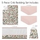 preview thumbnail 2 of 4, Sweet Jojo Designs Blush Pink Yellow Vintage Floral Boho Girl 5p Nursery Crib Bedding Set Green White Bohemian Shabby Farmhouse