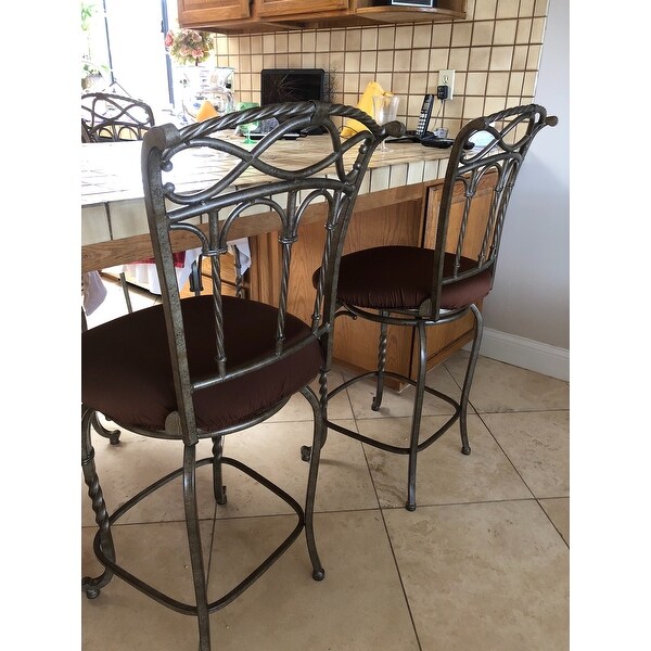 Shop Set Of 2 Chair Seat Covers Dining Brown Shop Set Of 2 Chair Seat Covers Dining Brown