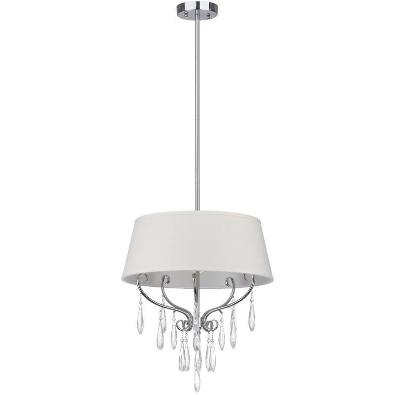 SAFAVIEH Lighting Christin Adjustable 3-Light Chrome Pendant - 17"x17"x17868" - 17Wx17Dx18H