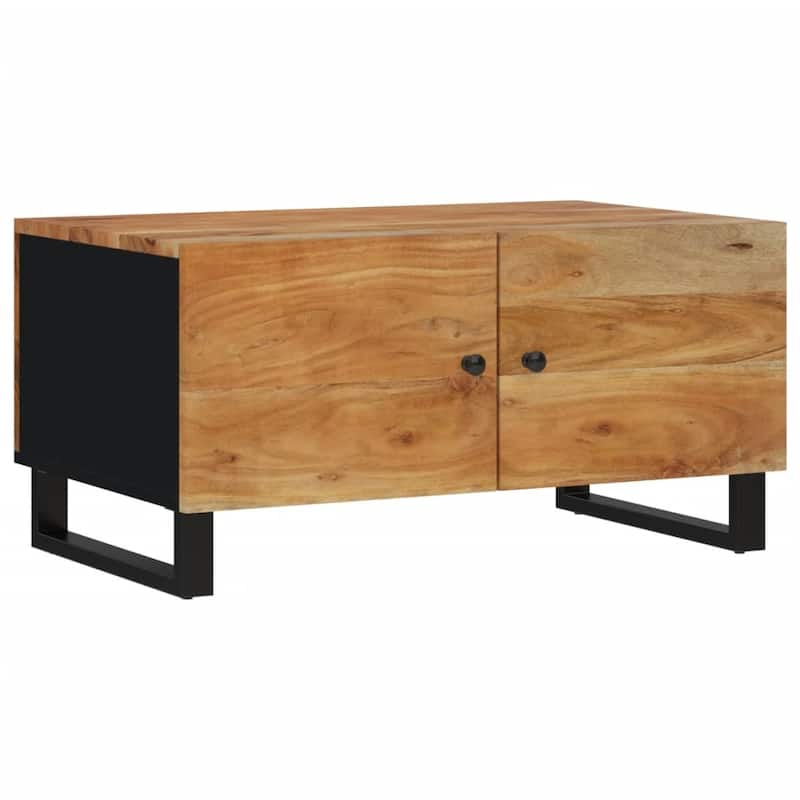 vidaXL Coffee Table 31.5"x19.7"x15.7" Solid Wood Mango&Engineered Wood
