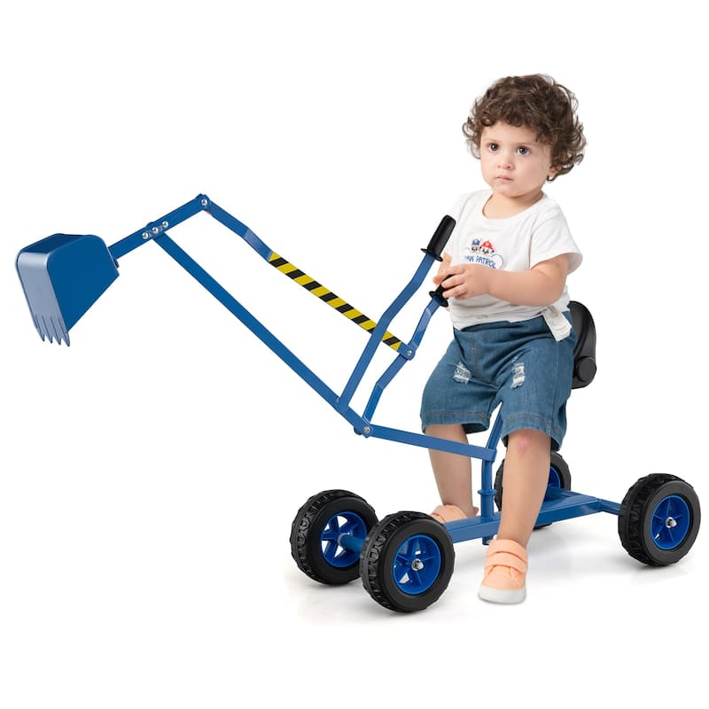 Gymax Sand Digger for Kids w/2-Handed Controls Flexible Shovel