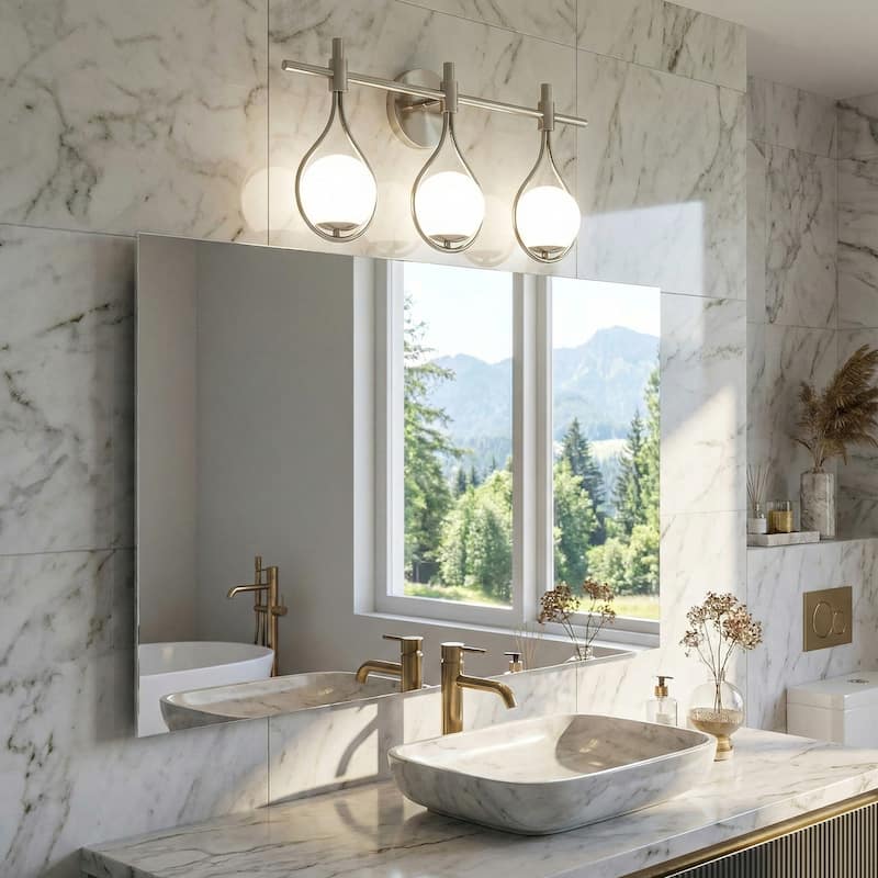 22.5" Bathroom Vanity Light, 3-Light Wall Sconce