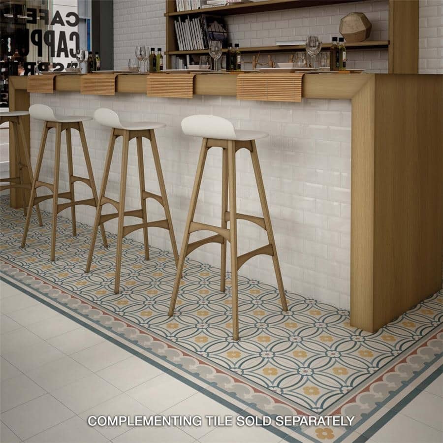 Merola Tile Caprice Saint Tropez Encaustic 7.86" x 7.86" Porcelain Floor and Wall Tile