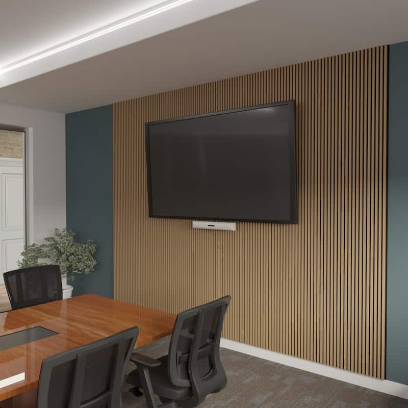 AcoustixPro Noise Cancelling Traditional Small Slat Wall Panel (2 Pack)