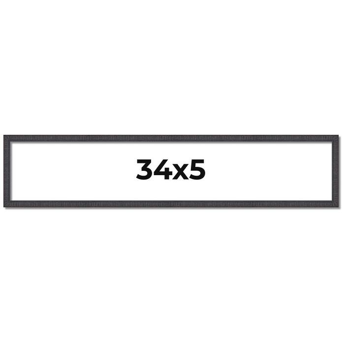 34x5 Frame Brown Picture Frame - Complete Modern Photo Frame Includes