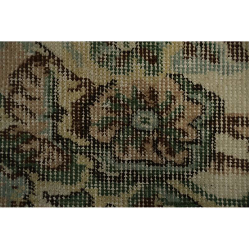 Hand Knotted Oriental 100% Wool Carpet Transitional Floral Beige & Ivories Anatolian Area Rug - 8' 11'' X 5' 3''