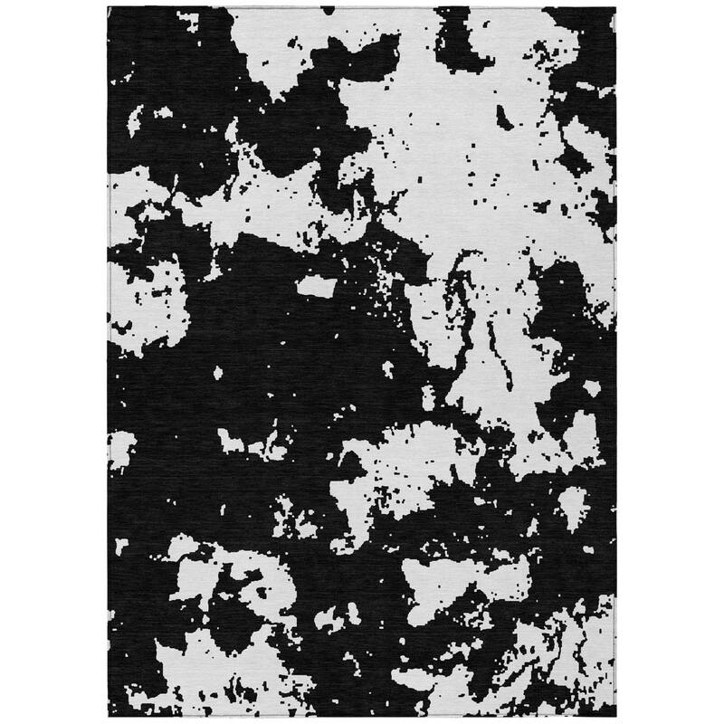 HomeRoots Abstract Transitional Rectangle Outdoor Rug