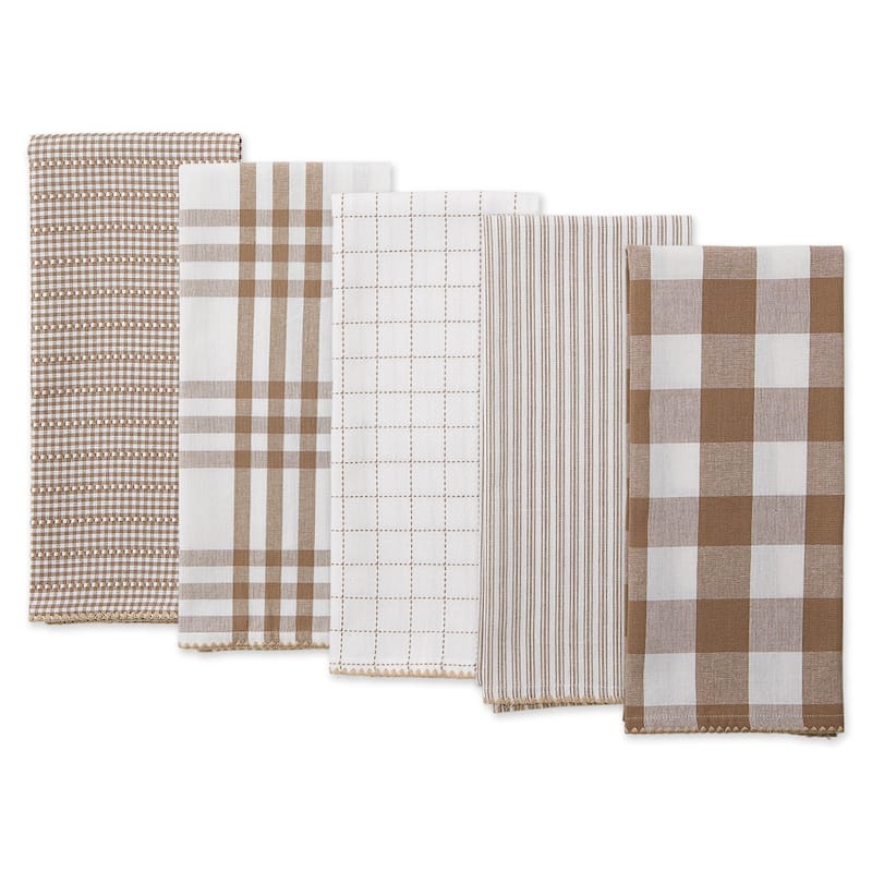 DII Black Farmhouse Woven Dishtowel (Set of 5)