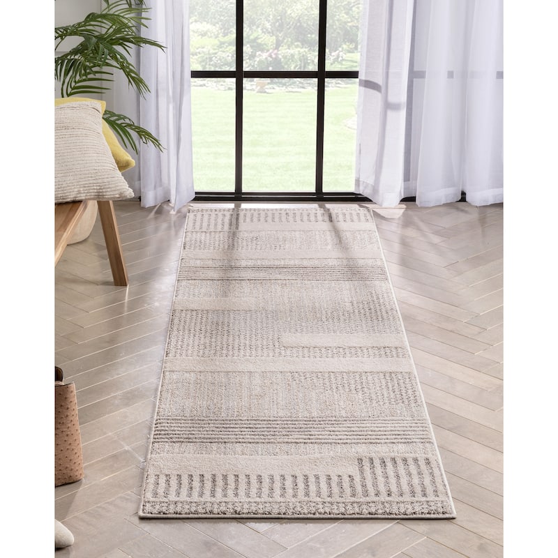 Well Woven Harlow Briar Contemporary Geometric Abstract Area Rug