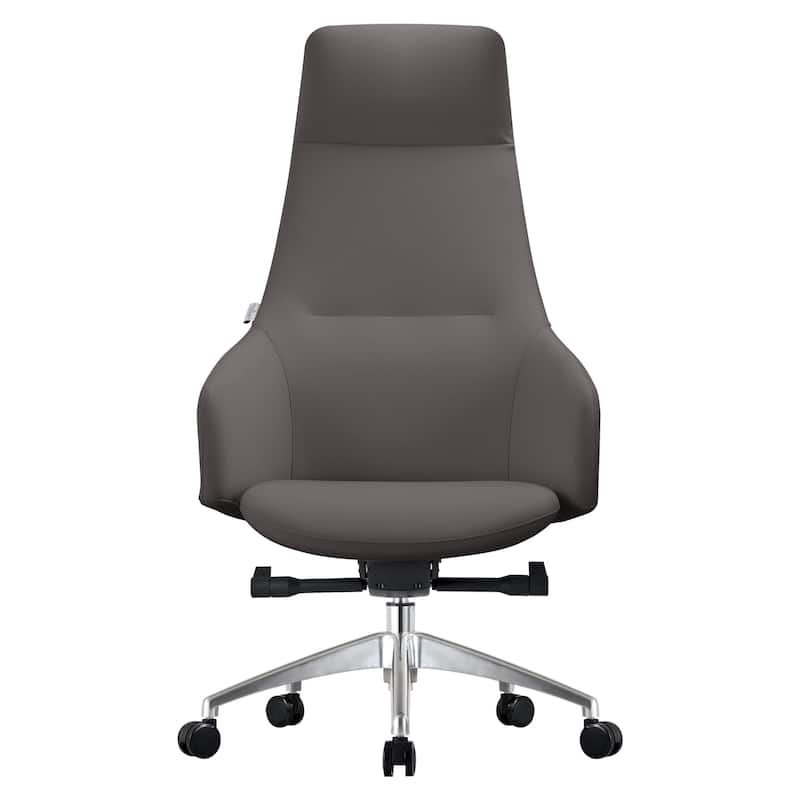LeisureMod Celeste High-Back Executive Leather Office Chair with Swivel and Tilt