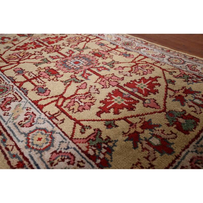 Floral Oushak Oriental Accent Rug Handmade Wool Carpet - 3'0"x 4'10"