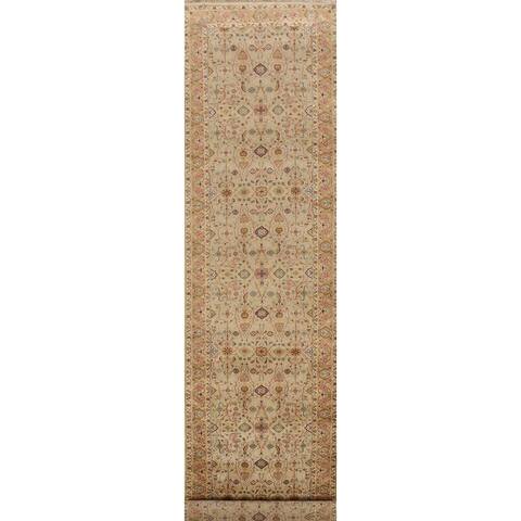 Vegetable Dye Fine Agra Oriental Staircase Runner Rug Wool Handmade - 2'9" x 13'2"