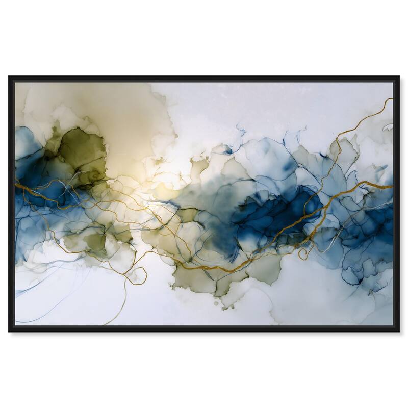 Fluid Geode Canvas by Art Remedy - Black - 24" x 16"