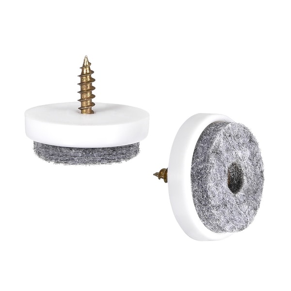 Furniture Feet Nail Protector Screw in 28mm Dia White for Wooden