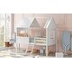 preview thumbnail 14 of 26, Stylish & Playfun Design Low Loft Bed with Roof, Ladder, Guardrail and Windows, Twin Size