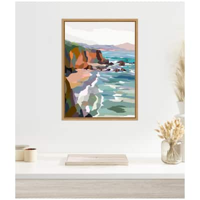 Kate and Laurel Sylvie Pho Beach Framed Canvas by Nikita Jariwala