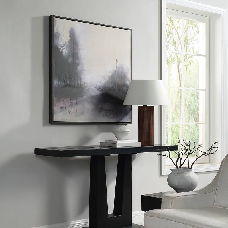 Spencer 40" H x 40" W Canvas Art, White