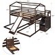 preview thumbnail 5 of 7, Innovative Full-Twin Bunk Bed with Slide, Storage Stairs, and Built-in Drawer