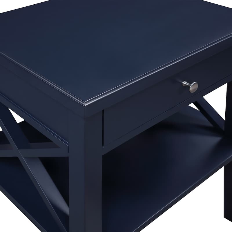 Wooden Nightstand Bedroom with Lower Shelf