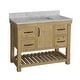 preview thumbnail 2 of 10, KitchenBathCollection Birmingham 42" Bathroom Vanity with Carrara Marble Top