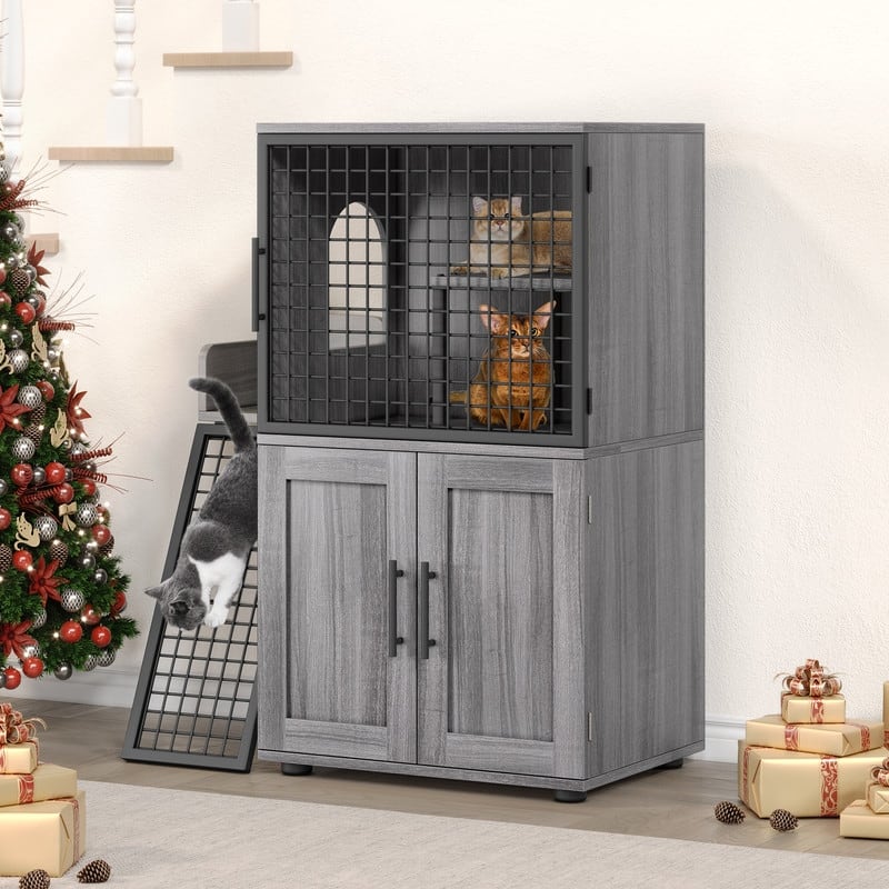Villa cat litter cabinet