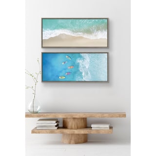 Kate and Laurel Sylvie Ocean Frame Canvas by The Creative Bunch Studio