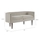 preview thumbnail 6 of 6, Farrah Cream Velvet Accent Bench, Solid Wood Legs, Low Back Design, Elegant Seating for Bedroom or Entryway - Polyester
