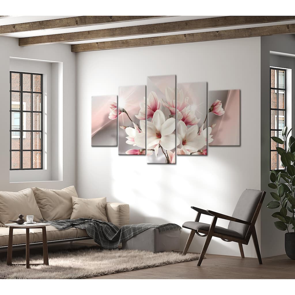 Floral Canvas Wall Art - Magnolia In Bloom - 5 Pieces