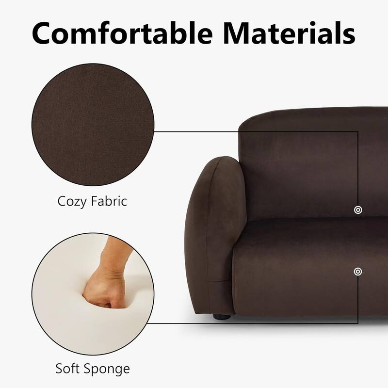 MCombo 29 inches Dog Couch, Rounded Corner Design Dog Sofa with Anti-Slip Feet for Small Medium Dogs