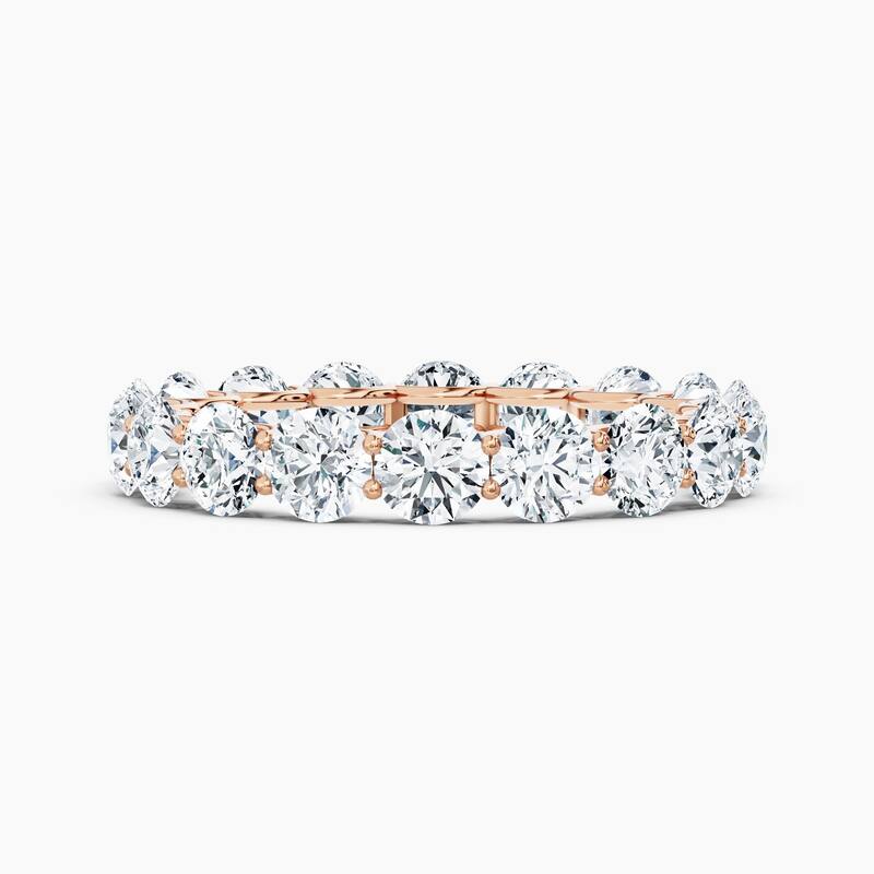 Auriya 14k Gold Round Lab Grown Diamond Eternity Band 2.10 - 9.75 ct. tw. (F-G, VS) - 3.60 ct. wt. - 7 - Rose