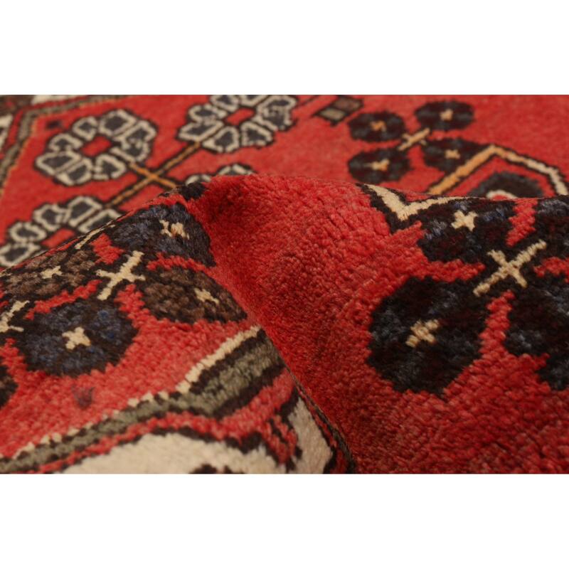 ECARPETGALLERY Hand-knotted Anadol Red Wool Rug - 3'5 x 9'7