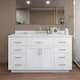 Option White / Giotto Quartz Top / Brushed Gold Hardware