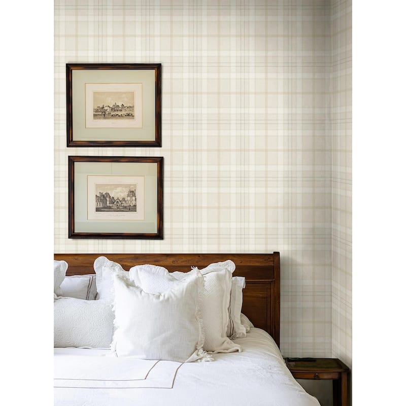 NextWall Tailor Plaid Peel and Stick Wallpaper